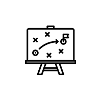 IT Beratung, Umsetzung und Betreuung Icon mit Stilisierung zu Person Empfang und Zahnrad
